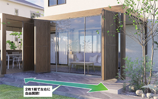 オールグラスポーチⅡ スライドシステム フラップスクリーン